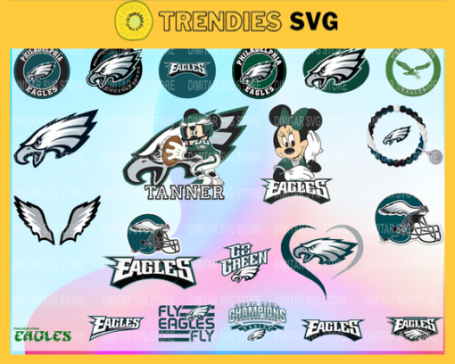 Philadelphia Eagles Bundle Logo SVG PNG EPS DXF PDF Football Design 7683