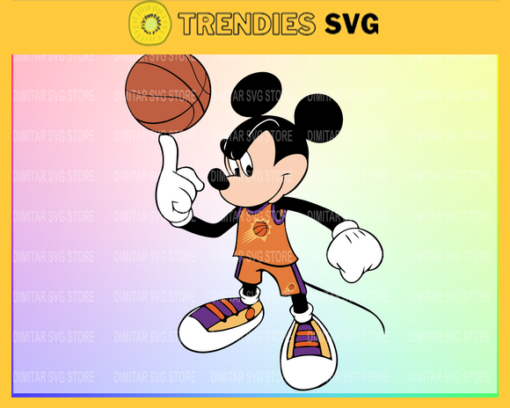 Phoenix Suns Mickey NBA Sport Team Logo Basketball SVG cut file for cricut files Clip Art Digital Files vector Svg Eps Png Dxf Pdf Design 7800 Design 7800