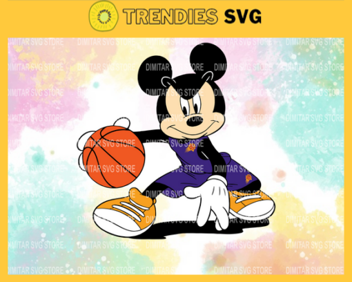 Phoenix Suns Mickey NBA Sport Team Logo Basketball Svg Eps Png Dxf Pdf Design 7801