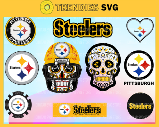 Pittsburgh Steelers Bundle Logo SVG PNG EPS DXF PDF Football Design 7838