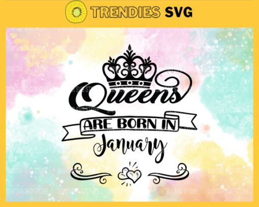 Princess are born in January Svg Eps Png Pdf Dxf January birthday Svg Design 7995