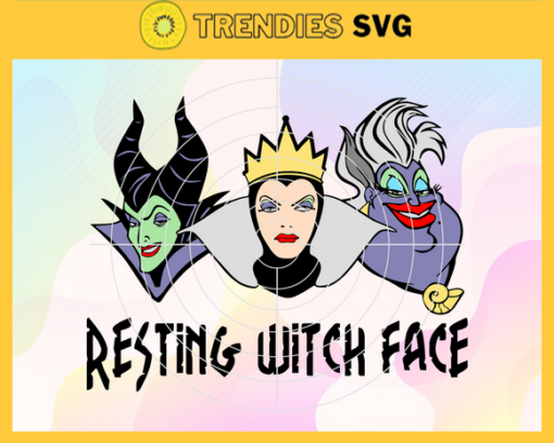 Resting Witch Face Halloween Svg Disney Mickey Villains Svg Villains Svg Evil Queen Svg Maleficent Svg Cruela Svg Design 8182