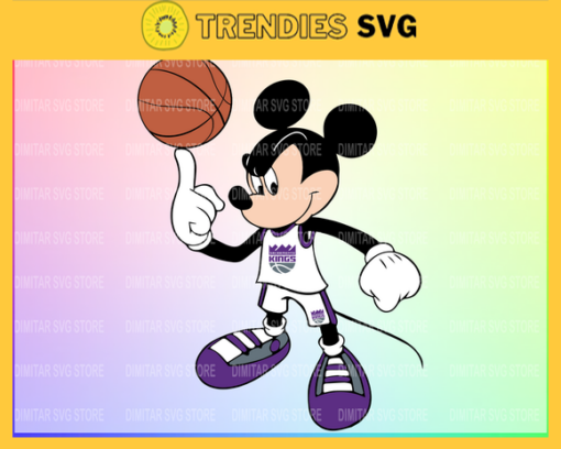 Sacramento Kings Mickey NBA Sport Team Logo Basketball SVG cut file for cricut files Clip Art Digital Files vector Svg Eps Png Dxf Pdf Design 8227 Design 8227