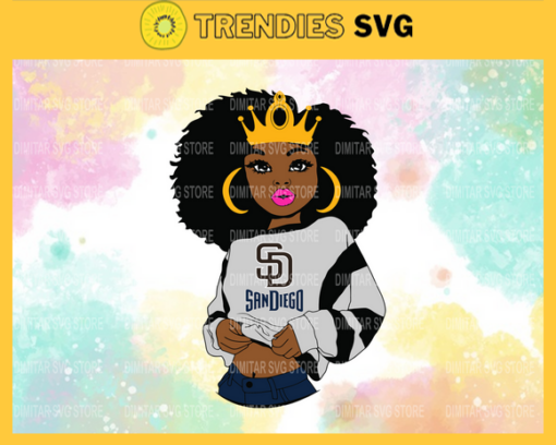 San Diego Padres Black Girls Baseball SVG files San Diego svg San Diego Padres San Diego Padres svg Design 8254