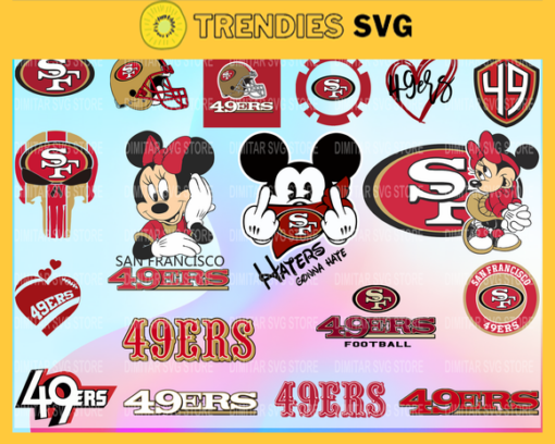 San Francisco 49ers Bundle Logo SVG PNG EPS DXF PDF Football Design 8273