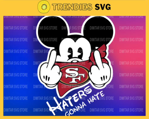 San Francisco 49ers Disney Inspired printable graphic art Mickey Mouse SVG PNG EPS DXF PDF Football Design 8259