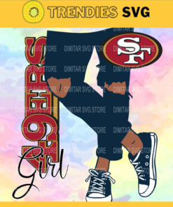 San Francisco 49ers Girl with Jean Svg Pdf Dxf Eps Png Silhouette Svg Download Instant Design 8302