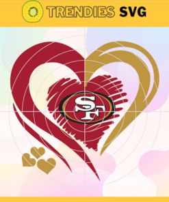 San Francisco 49ers Heart NFL Svg San Francisco 49ers San Francisco svg San Francisco Heart svg 49ers svg 49ers Heart svg Design 8305