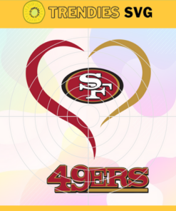 San Francisco 49ers Heart NFL Svg San Francisco 49ers San Francisco svg San Francisco Heart svg 49ers svg 49ers Heart svg Design 8307