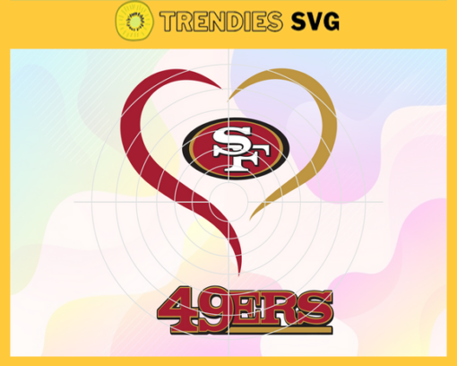 San Francisco 49ers Heart NFL Svg San Francisco 49ers San Francisco svg San Francisco Heart svg 49ers svg 49ers Heart svg Design 8307