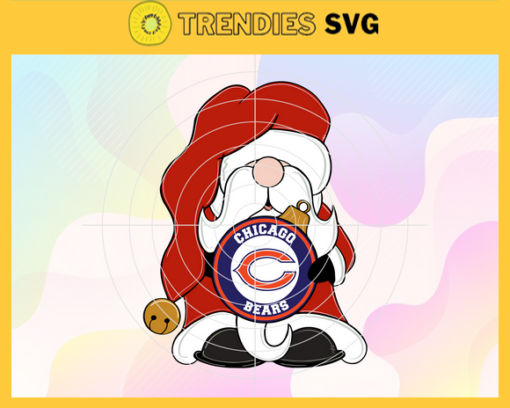 Santa Gnome With Chicago Bears Svg Bears Svg Bears Santa Svg Bears Logo Svg Bears Christmas Svg Football Svg Design 8400