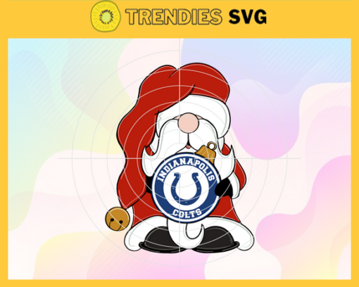 Santa Gnome With Indianapolis Colts Svg Colts Svg Colts Santa Svg Colts Logo Svg Colts Christmas Svg Football Svg Design 8413
