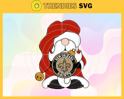 Santa Gnome With New Orleans Saints Svg Saints Svg Saints Santa Svg Saints Logo Svg Saints Christmas Svg Football Svg Design 8427