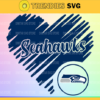 Seattle Seahawks Heart NFL Svg Sport NFL Svg Heart T Shirt Heart Cut Files Silhouette Svg Download Instant Design 8641