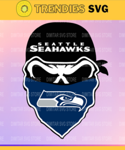 Seattle Seahawks Skull NFL Svg Pdf Dxf Eps Png Silhouette Svg Download Instant Design 8666
