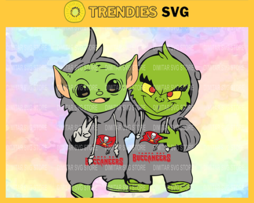 Tampa Bay Buccaneers Baby Yoda And Grinch NFL Svg Instand Download Design 9289 Design 9289