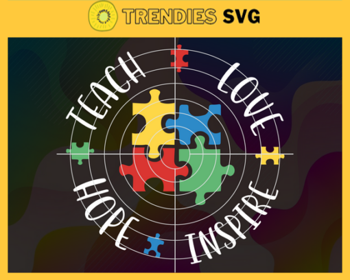 Teach Love Hope Inspire Svg Teach Svg Love Svg hope Svg Inspire Svg Teacher Svg Design 9405