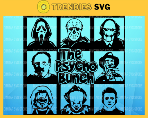 The Psycho Bunch svg Friends Horror Movie Creepy Team Halloween svg Halloween SVG Nightmare Before Christmas SVG Svg Digital File Design 9653